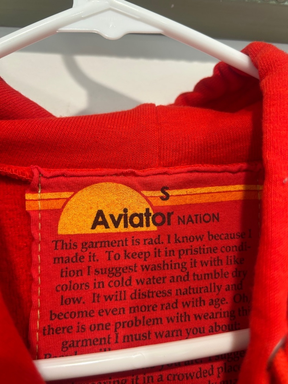 Aviator Nation Jazz Aspen Snowmass Red Smiley Hoodie small women’s pullover - Picture 3 of 11